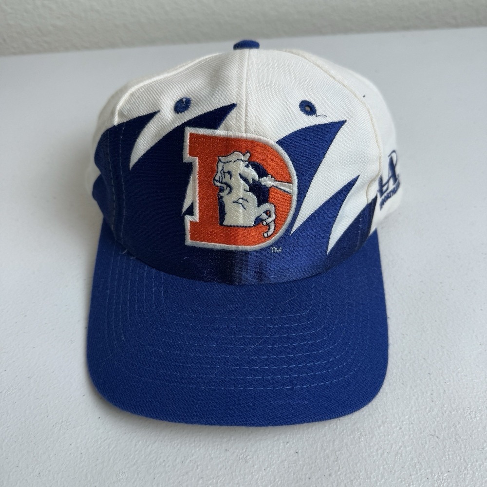 Vintage SharkTooth Denver Broncos Logo Athletic 90s NFL Wool SnapBack Hat Cap